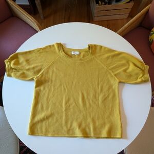 Yellow Women's Shirt Sleeves Cotton Shirt